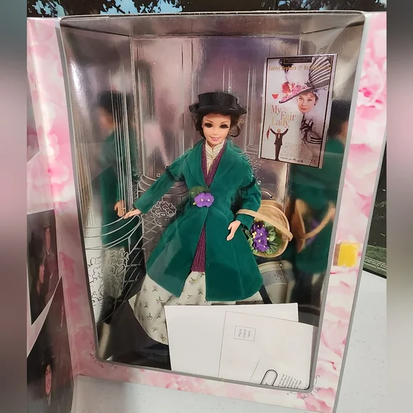 Barbie as Eliza Doolittle My Fair Lady Four (4) Doll Set With Background…